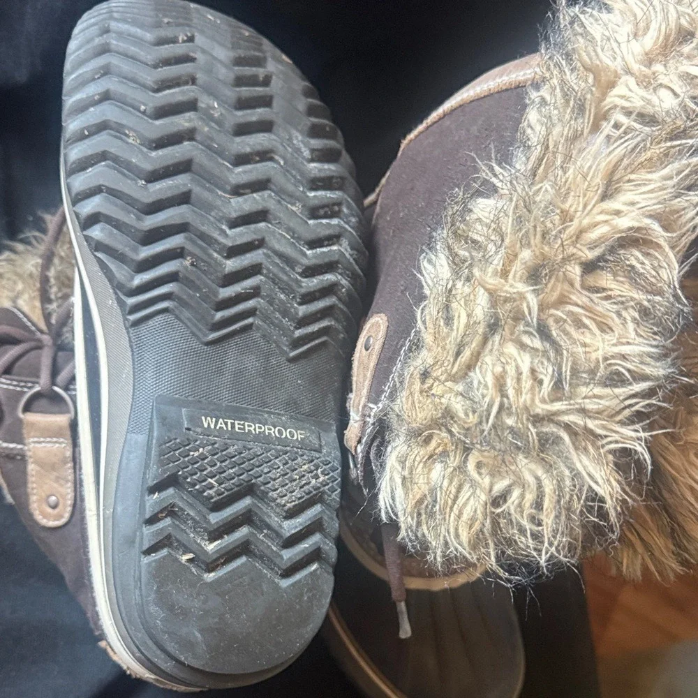 Sorel Joan of Arctic Brown Suede Faux Fur Waterproof Winter Boots NL1452-248‎ 7